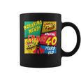 40 Years Old Birthday Comic Style Book Lover Party Graphic Print Coffee Mug