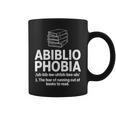 Abibliophobia Reading Fear Of No Books Definition Graphic Print Coffee Mug