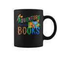 Adventure Starts With Books Jungle Animals Kids Reading Them Graphic Print Coffee Mug