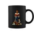 African American Woman Melanin Afro Girl Reading Book Graphic Print Coffee Mug