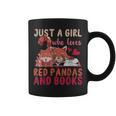 Animal Just A Girl Who Loves Red Pandas And Books Reading Graphic Print Coffee Mug