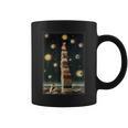 Astrologist Sitting On The Tower Of Stacked Up Books Starry Graphic Print Coffee Mug Astrologist Sitting On The Tower Of Stacked Up Books Starry Graphic Print Coffee Mug