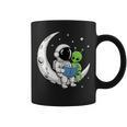 Astronaut Alien Reading Book Moon Space Graphic Print Coffee Mug