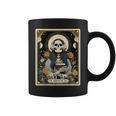 The Audiobook Girl Books Headphones Tarot Card Skeleton Graphic Print Coffee Mug The Audiobook Girl Books Headphones Tarot Card Skeleton Graphic Print Coffee Mug