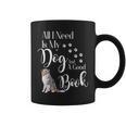 Australian Shepherd Dog Book Reading Love Mini Aussie Men Women Kids Graphic Print Coffee Mug