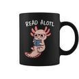 Axolotl Reading a Book Read Alotl Books Axolotl Book Graphic Print Coffee Mug