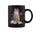 Balinese Cat Longhaired Siamese Books Flowers Book Reading Graphic Print Coffee Mug Balinese Cat Longhaired Siamese Books Flowers Book Reading Graphic Print Coffee Mug