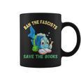 Ban The Fascists Save The Books Book Lover Worm Fish Graphic Print Coffee Mug