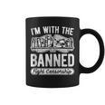Banned Books Fight Censorship I'm With The Banned Book Pun Graphic Print Coffee Mug