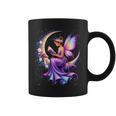 Beautiful Book Fairy Reading Crescent Moon Gothic Bookish Graphic Print Coffee Mug