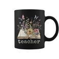 Beautiful Floral Open Book Teacher Men Women Graphic Print Coffee Mug