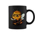Bee Reading Book Lover Graphic Print Coffee Mug