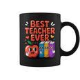 Best Teacher Ever Cute Apple Books School Classroom Vibes Graphic Print Coffee Mug