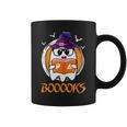 Boo Boooks Ghost Book Reading Halloween 2025 Teacher Graphic Print Coffee Mug