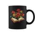 Book With Blooming Flowers Reading Nature Garden Graphic Print Coffee Mug