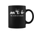 Book Cat My Needs Are Simple For Cat Mom For Men Women Graphic Print Coffee Mug