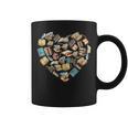 Book Lover Heart Shape Valentines Day Librarian Squad Gift Graphic Print Coffee Mug