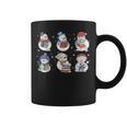 Book Lover Teacher Snowman Reading Books Christmas Winter Graphic Print Coffee Mug