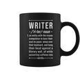Book Lovers & Writer Co -Adults Fun Writer Noun Definition Cotton Blend Short Sleeve Graphic Print Coffee Mug