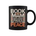 Book Mom Dog Lover Pages Paws And Peace Reading Graphic Print Coffee Mug