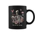 Book Are My Therapy Skeleton Book Reading Floral Butterfly Graphic Print Coffee Mug Book Are My Therapy Skeleton Book Reading Floral Butterfly Graphic Print Coffee Mug