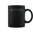 Book Reader Heartbeat Shirt Reading Lover Bookworm Graphic Print Coffee Mug