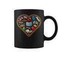Book Reading Bookworm Reader Literature Heart Graphic Print Coffee Mug