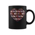Book Reading Club Librarian Library Love Heart Tee Graphic Print Coffee Mug