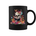 Book Reading Skull Skeleton Flowers Floral Bookish Butterfly Graphic Print Coffee Mug Book Reading Skull Skeleton Flowers Floral Bookish Butterfly Graphic Print Coffee Mug