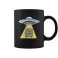 Book Shelf Ufo Abduction Graphic Print Coffee Mug