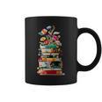 Book Stack With Flowers Reading Lover Bookish Graphic Print Coffee Mug