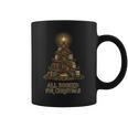 All Booked For Christmas Book Tree Book Lover Teacher Graphic Print Coffee Mug