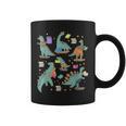 Bookish Dinosaur Animal Lover Book School Librarian Graphic Print Coffee Mug
