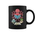 Bookish Octopus Reading Books And Coffee Literary Lover Art Graphic Print Coffee Mug