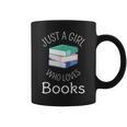 Bookish Women Bookworm Librarian Just a Girl Who Loves Books Graphic Print Coffee Mug
