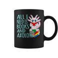 Books And Axolotl Kawaii Animal Axolotls Lover Owner Graphic Graphic Print Coffee Mug