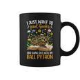 Books And My Ball Python Owner Ball Python Lover Graphic Print Coffee Mug