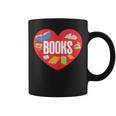 Books Book Reader Bookworm Teacher Valentine's Day Graphic Print Coffee Mug