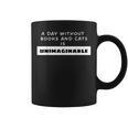 Books Cat Lover Day Without Books And Cats Is Unimaginable For Men Women Graphic Print Coffee Mug