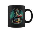 Books Dragon Reading Book Lover Graphic Print Coffee Mug