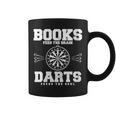 Books Feed The Brain Darts Feeds The Soul Graphic Print Coffee Mug