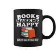 Books Make Me Happy Humans Make My Head Hurt Graphic Print Coffee Mug