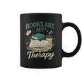 Books Are My Therapy Cozy Book Lover Reading & Coffee Graphic Print Coffee Mug Books Are My Therapy Cozy Book Lover Reading & Coffee Graphic Print Coffee Mug