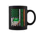 Books US American Flag One Lucky Librarian St Patrick's Day For Women Kids Men Graphic Print Coffee Mug