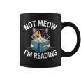 Calico Cat Graphic Not Meow Im Reading Book Lover Graphic Print Coffee Mug