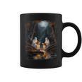 Camping Sheet Ghost Reading Book At Campfire Halloween Graphic Print Coffee Mug Camping Sheet Ghost Reading Book At Campfire Halloween Graphic Print Coffee Mug