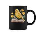 Canary Bird Floral Book Yellow Bird Reading Bookish Teacher Graphic Print Coffee Mug Canary Bird Floral Book Yellow Bird Reading Bookish Teacher Graphic Print Coffee Mug