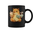 Capybara Reading a Book With Bubble Tea Graphic Print Coffee Mug