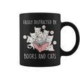 Cat & Book Lover Easily Distracted By Cats And Books For Men Women Kids Graphic Print Coffee Mug Cat & Book Lover Easily Distracted By Cats And Books For Men Women Kids Graphic Print Coffee Mug