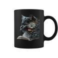 Cat Art Book Cat Motif Flowers Cat Graphic Print Coffee Mug